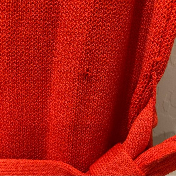 St. John Collection Orange Santana Knit Sleeveless Dress Size 4 - Picture 12 of 13